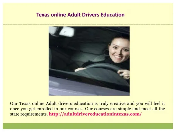 Approved Online Adult Drivers ed
