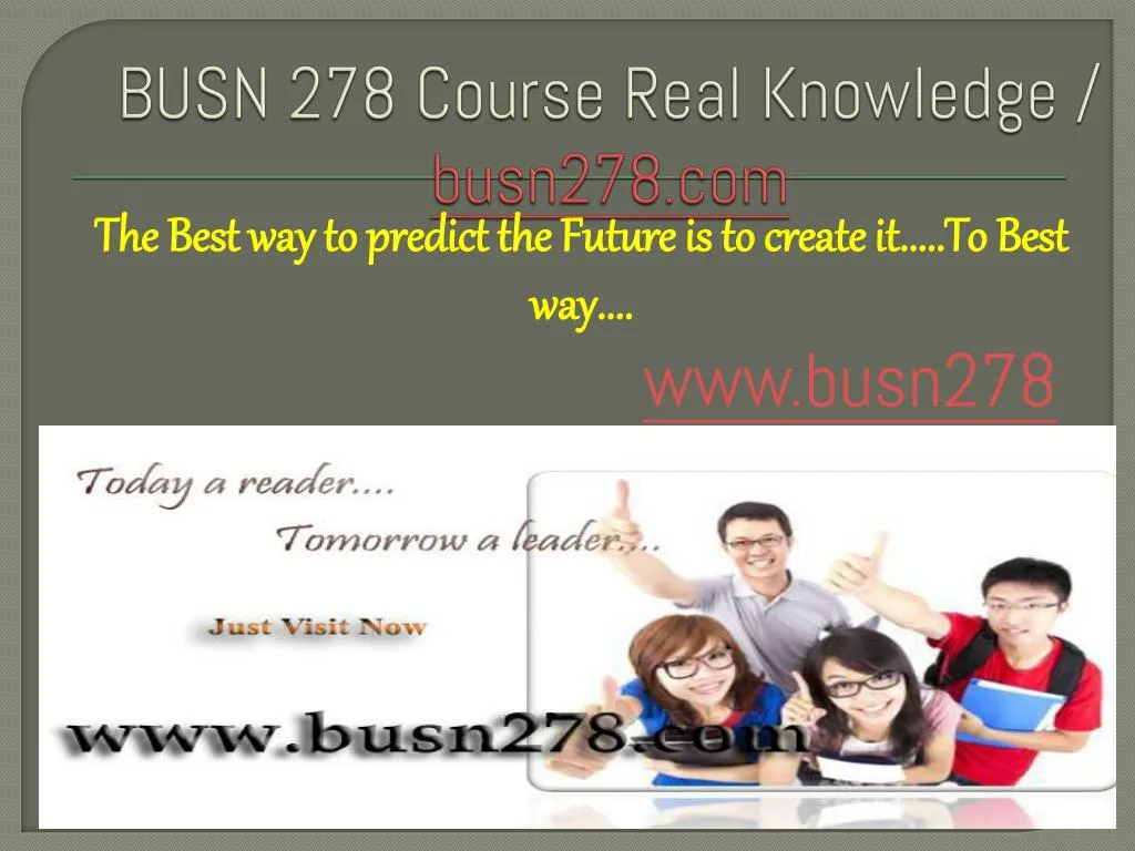 busn 278 course real knowledge busn278 com