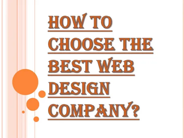 Choose the Best Web Design Company to Develop your Website