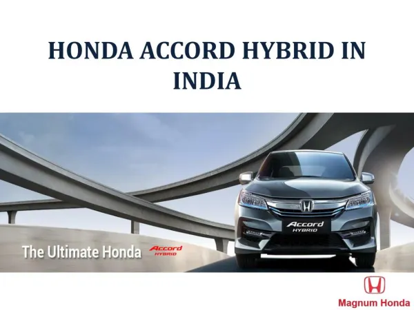 2017 New Honda Accord Hybrid Launched in India