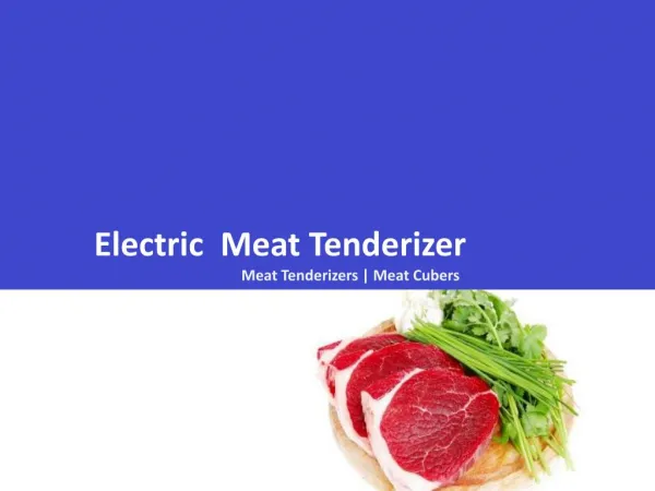 Electric Meat Tenderizers at ProProcessor