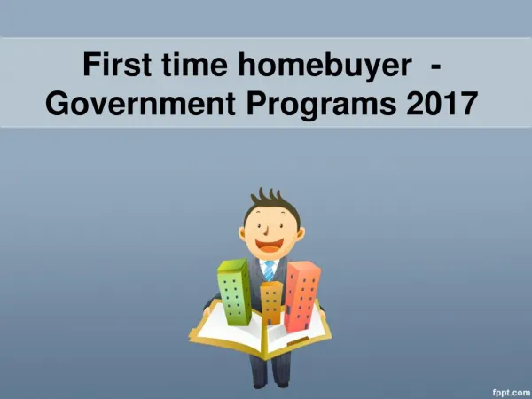 Government Homes Buyer Program For First Time Home Buyer