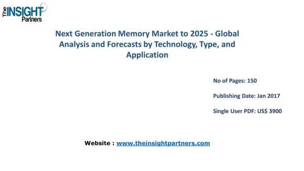Next Generation Memory Market Trends, Business Strategies and Opportunities 2025 |The Insight Partners