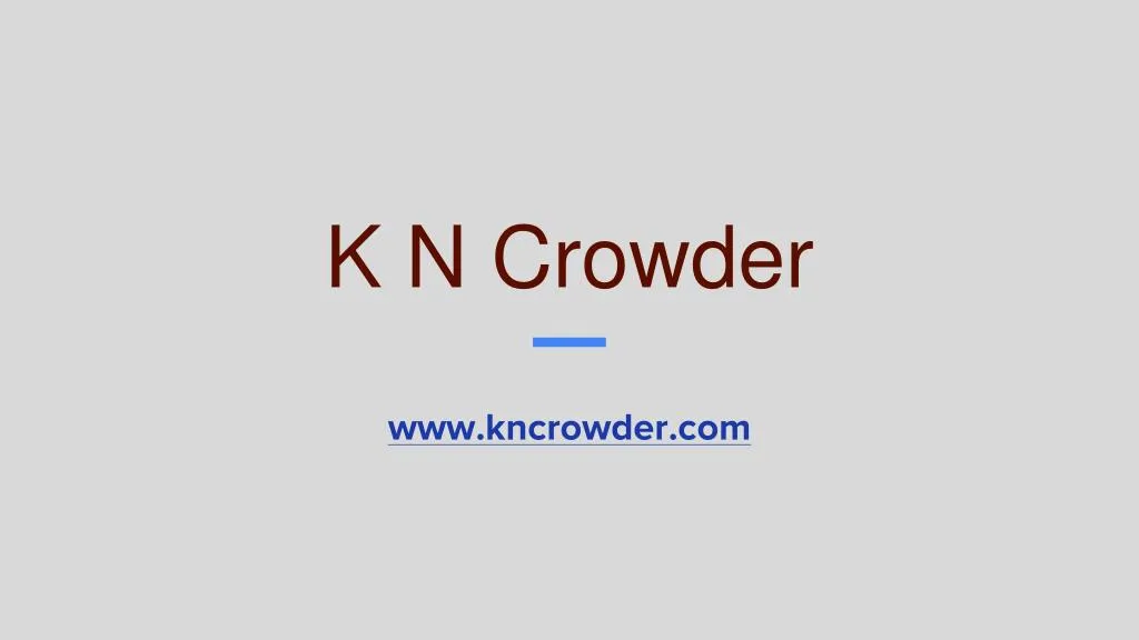 k n crowder