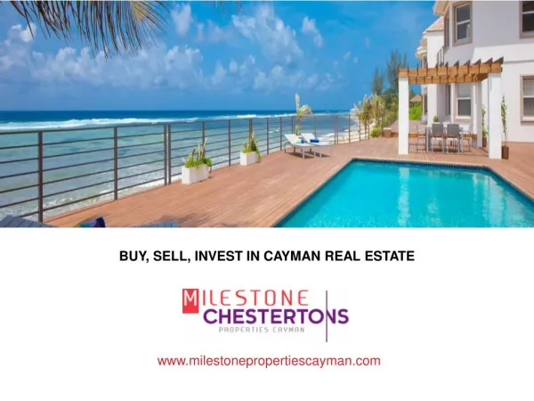 Buy property in the Cayman Islands with Milestone Properties