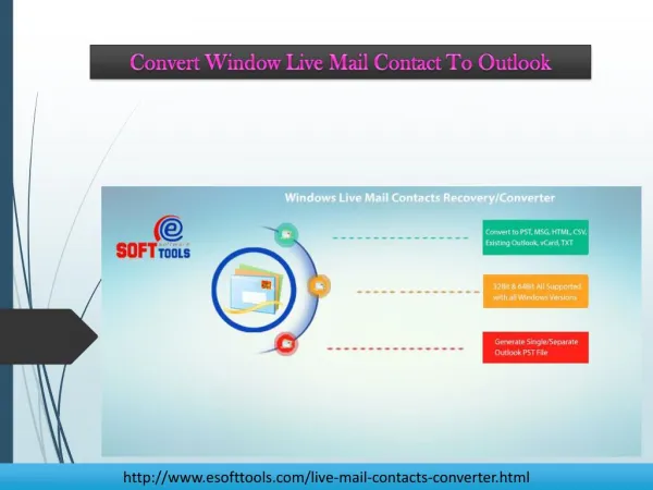 Convert Windows Live Mail Contacts to Outlook