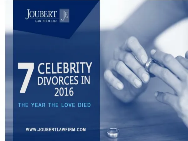Top 7 Celebrity Divorces in 2016