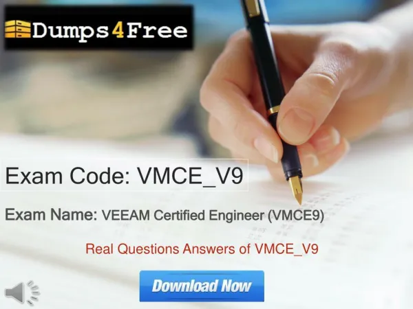 Dumps4free VMCE-V9 Exam Questions Answers