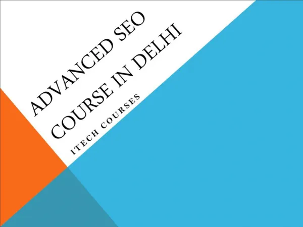 SEO Courses in Delhi