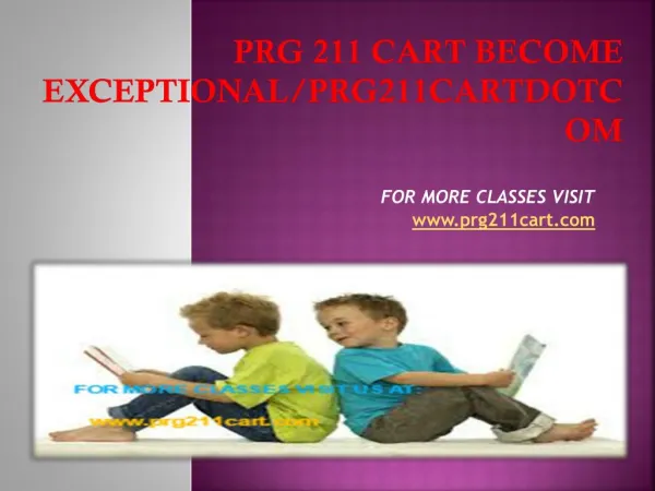 prg 211 cart Become Exceptional/prg211cartdotcom