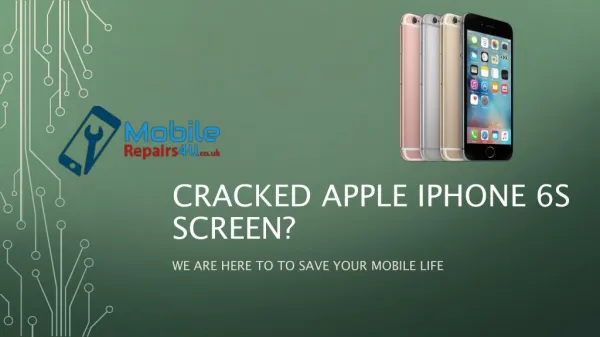Best Apple iPhone 6s broken screen, camera and battery Repair Services