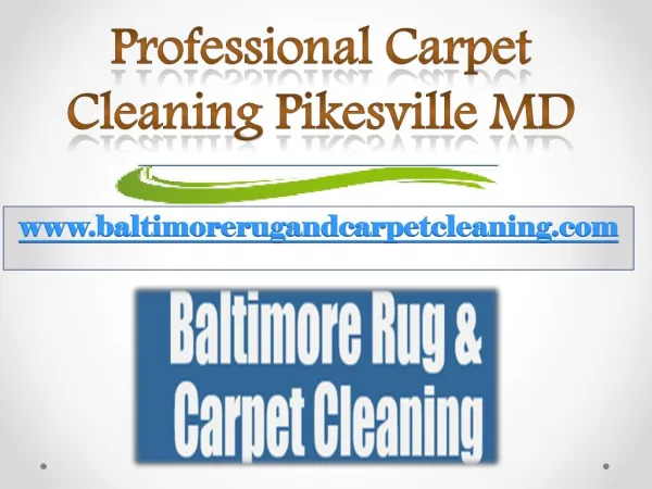 Professional Carpet Cleaning Pikesville MD