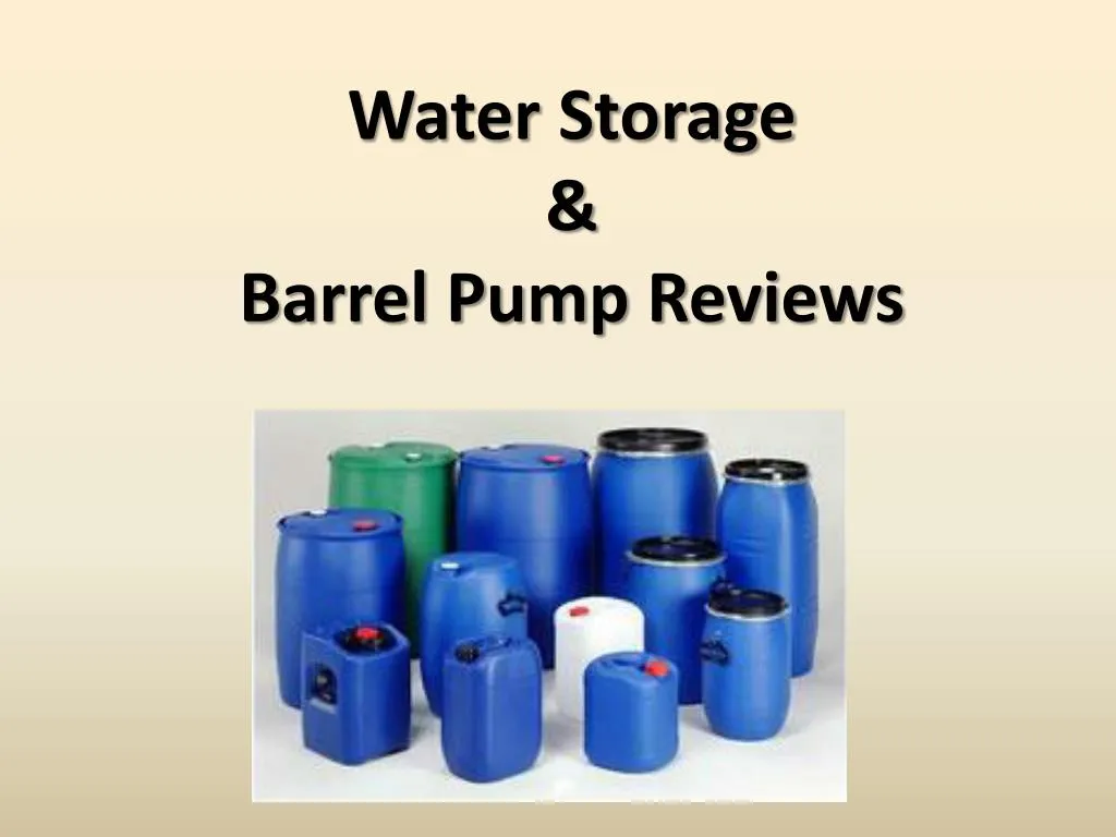 water storage barrel pump reviews