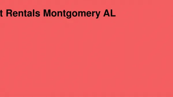 Discover The Apartment Rentals Montgomery AL
