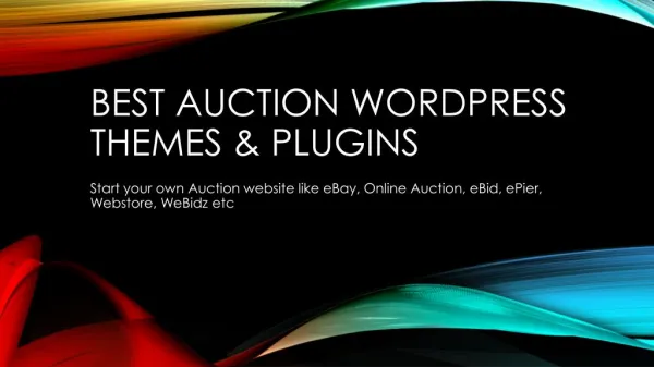 Best Auction WordPress Themes And Plugins