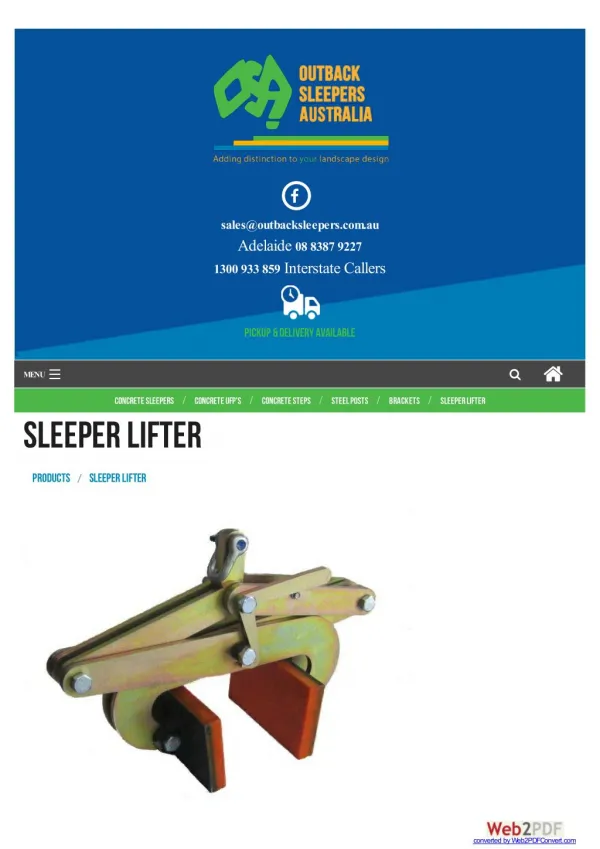 Sleeper Lifter | Install Sleepers | Retaining Walls Adelaide