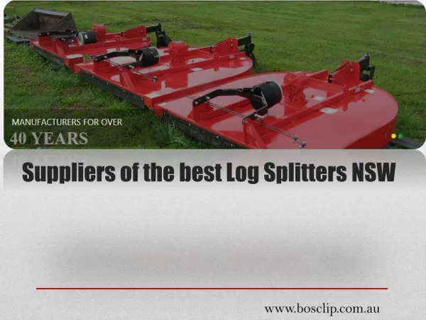 Suppliers of the best Log Splitters NSW