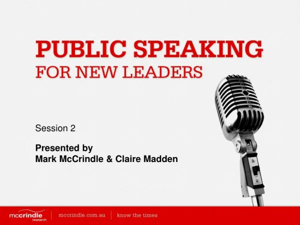 Public Speaking for New Leaders [session 2]