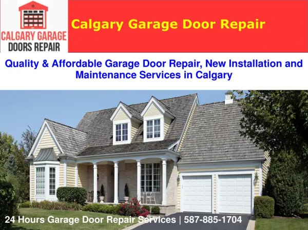 Garage Door Repair and New Installation Services | Calgary Garage Doors