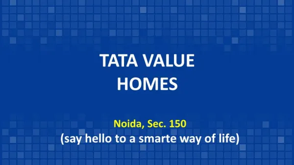 Tata Value Housing Noida Sector 150
