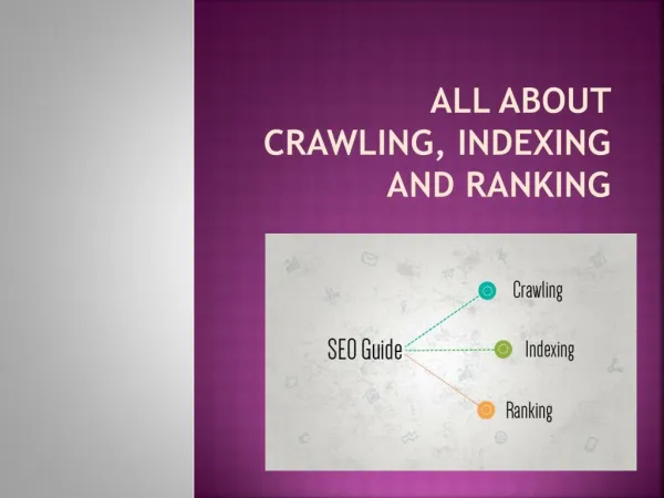 All about crawling, indexing and Ranking