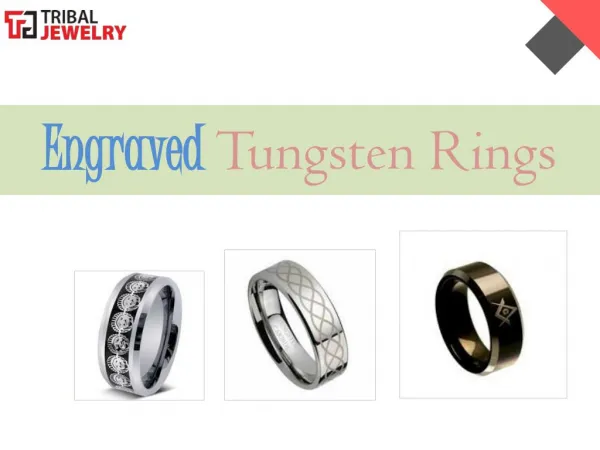Engraved Tungsten Rings - Tribal Jewelry