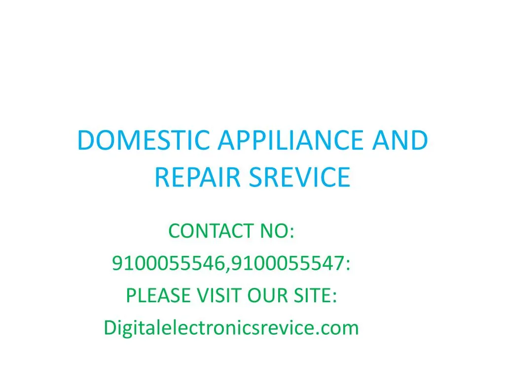 domestic appiliance and repair srevice