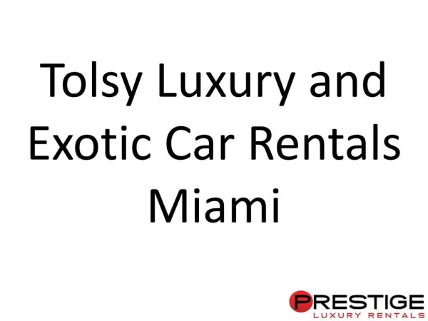 Best Exotic Cars in Miami for Rentals