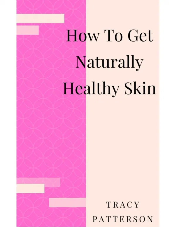 How To Get Natural Healthy Skin