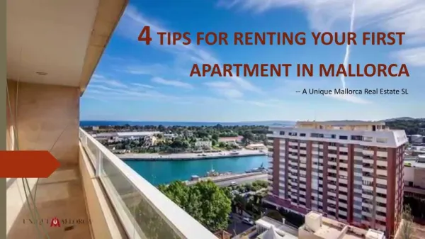 4 Tips For Renting Your First Apartment In Mallorca