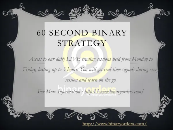 60 second binary strategy