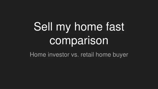 Sell my home fast comparison: Home investor vs. a retail home buyer - https://alnproperties.com/
