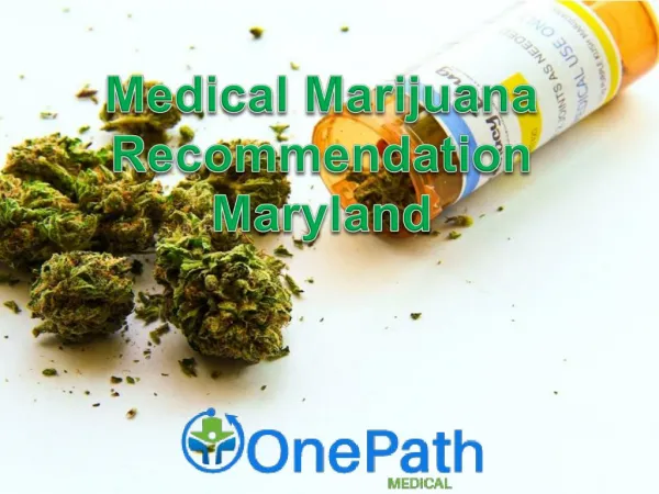 Medical Marijuana Recommendation Maryland