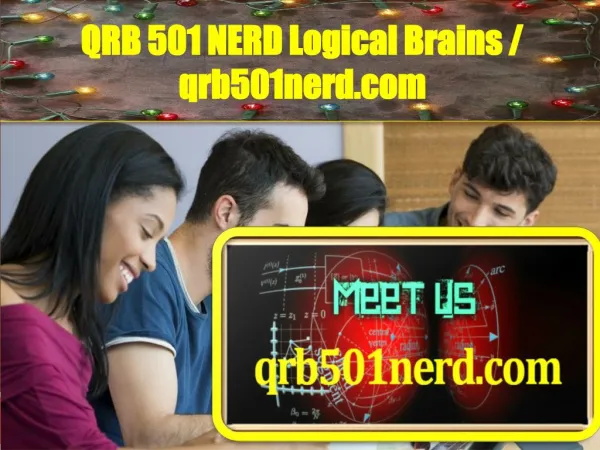 QRB 501 NERD Logical Brains / qrb501nerd.com