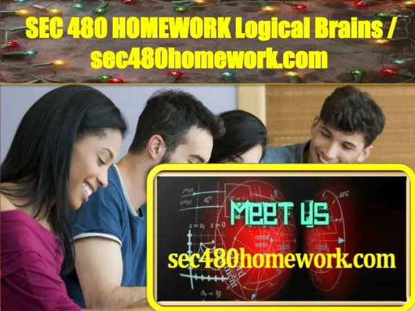 SEC 480 HOMEWORK Logical Brains / sec480homework.com