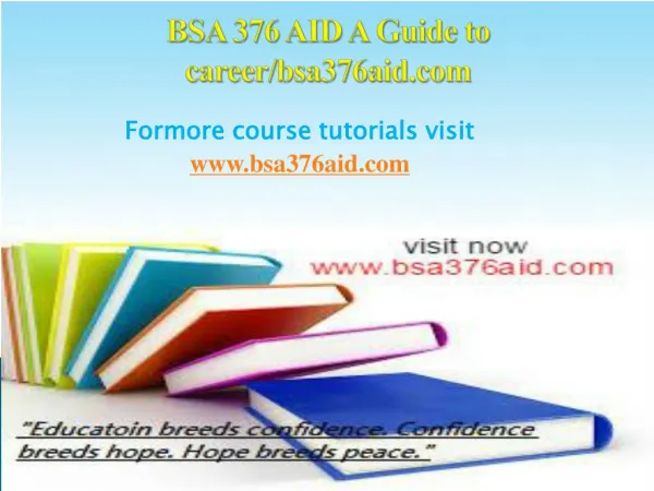 BSA 376 AID A Guide to career/bsa376aid.com