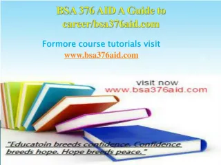 BSA 376 AID A Guide to career/bsa376aid.com - slide 1