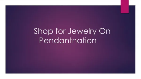 Shop for Jewelry On Pendantnation