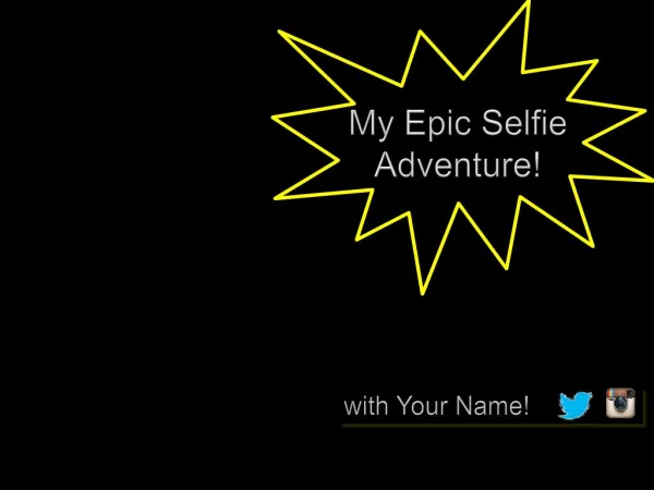 Epic back to school selfie student adventure template