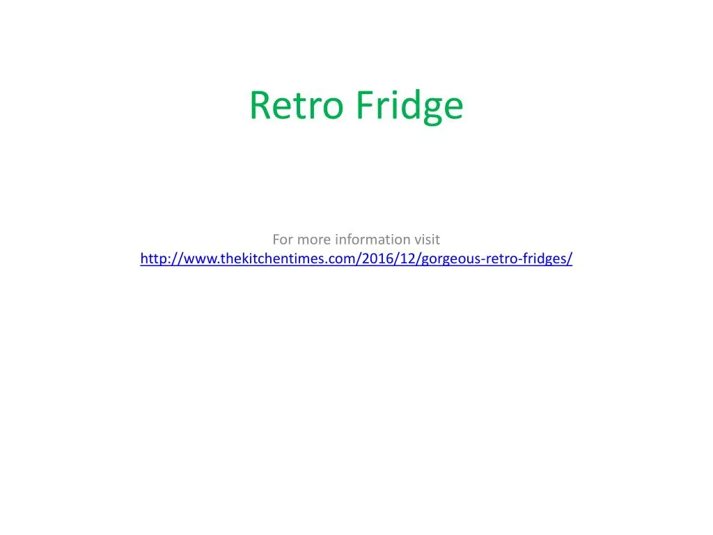 retro fridge