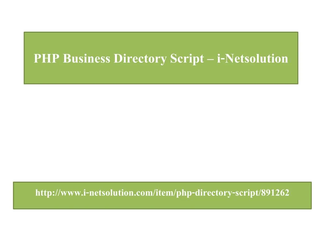 php business directory script i netsolution