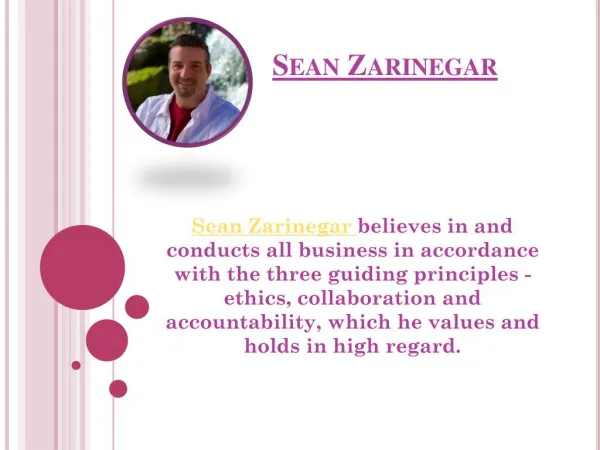 Sean Zarinegar- Real Estate Investor and Firm Manager