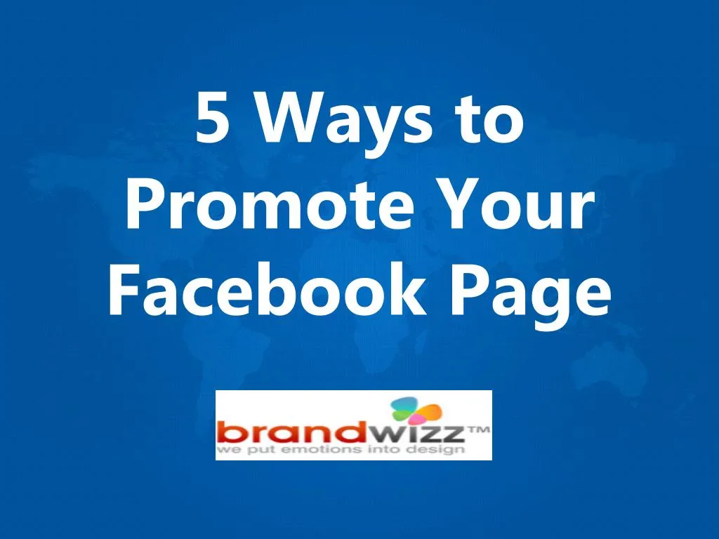 5 ways to promote your facebook page