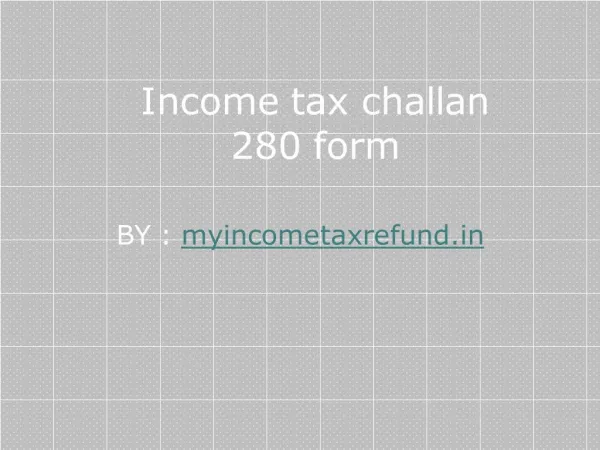Income tax challan 280 form