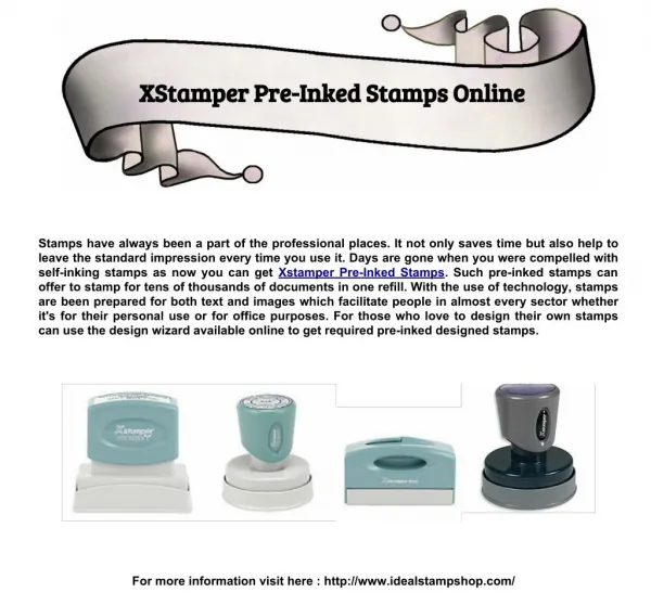 XStamper Pre-Inked Stamps Online