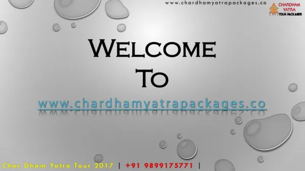 Chardham Yatra Tour Packages 2017