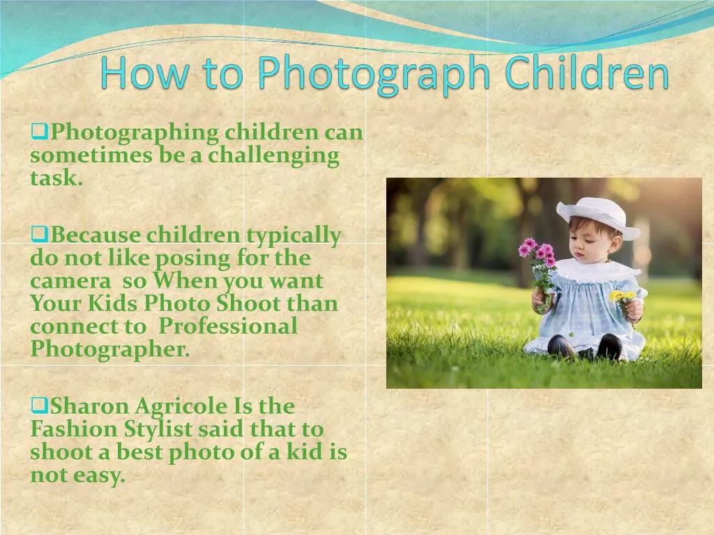 how to photograph children