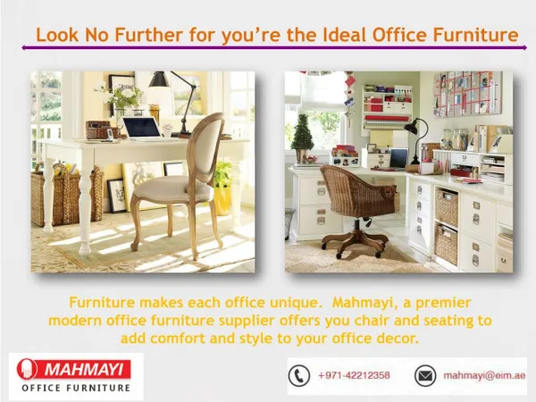 Look No Further for you’re the Ideal online office chairs Abu Dhabi