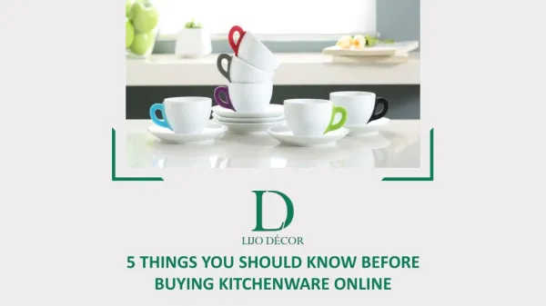 5 Things You Should Know Before Buying Kitchenware Online