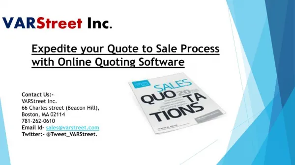 Expedite your Quote to Sale Process with Online Quoting Software